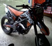 Modifikasi Motor Trail Kawasaki KLX 150 Motocross