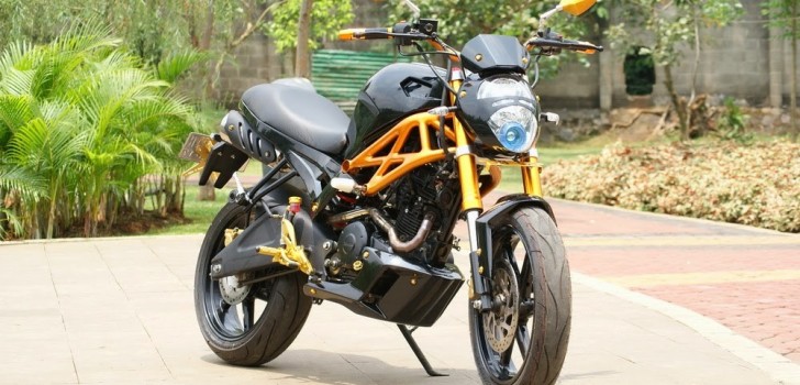 Modifikasi Byson Gaya Ducati Monster