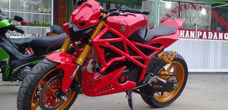 Modifikasi Motor Yamaha Vixion Street Fighter 2015