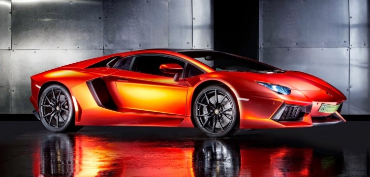 Gambar Mobil Lamborghini Warna Merah Keren