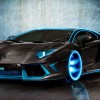 Wallpaper Mobil Sport Lamborghini Hitam Kelir Biru