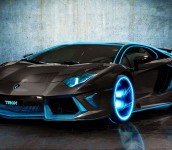 Wallpaper Mobil Sport Lamborghini Hitam Kelir Biru