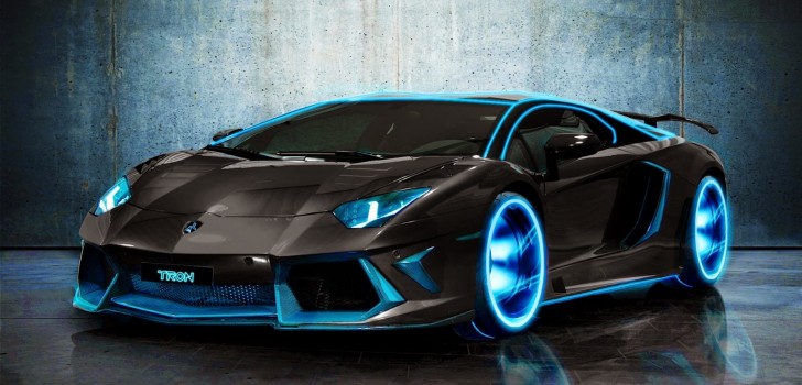 Wallpaper Mobil Sport Lamborghini Hitam Kelir Biru