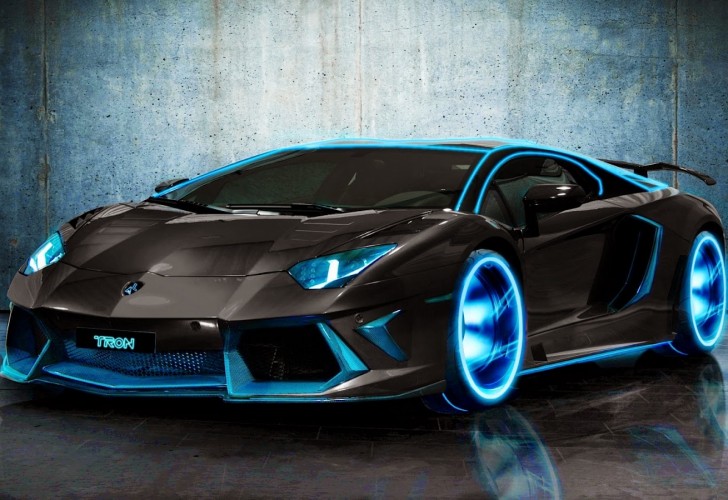 Wallpaper Mobil Sport Lamborghini Hitam Kelir Biru