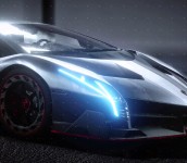 Wallpaper Mobil Sport Lamborghini Lampu Depan Nyala