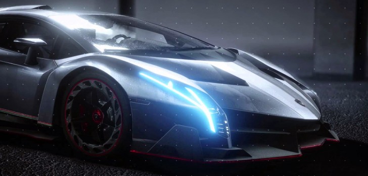 Wallpaper Mobil Sport Lamborghini Lampu Depan Nyala